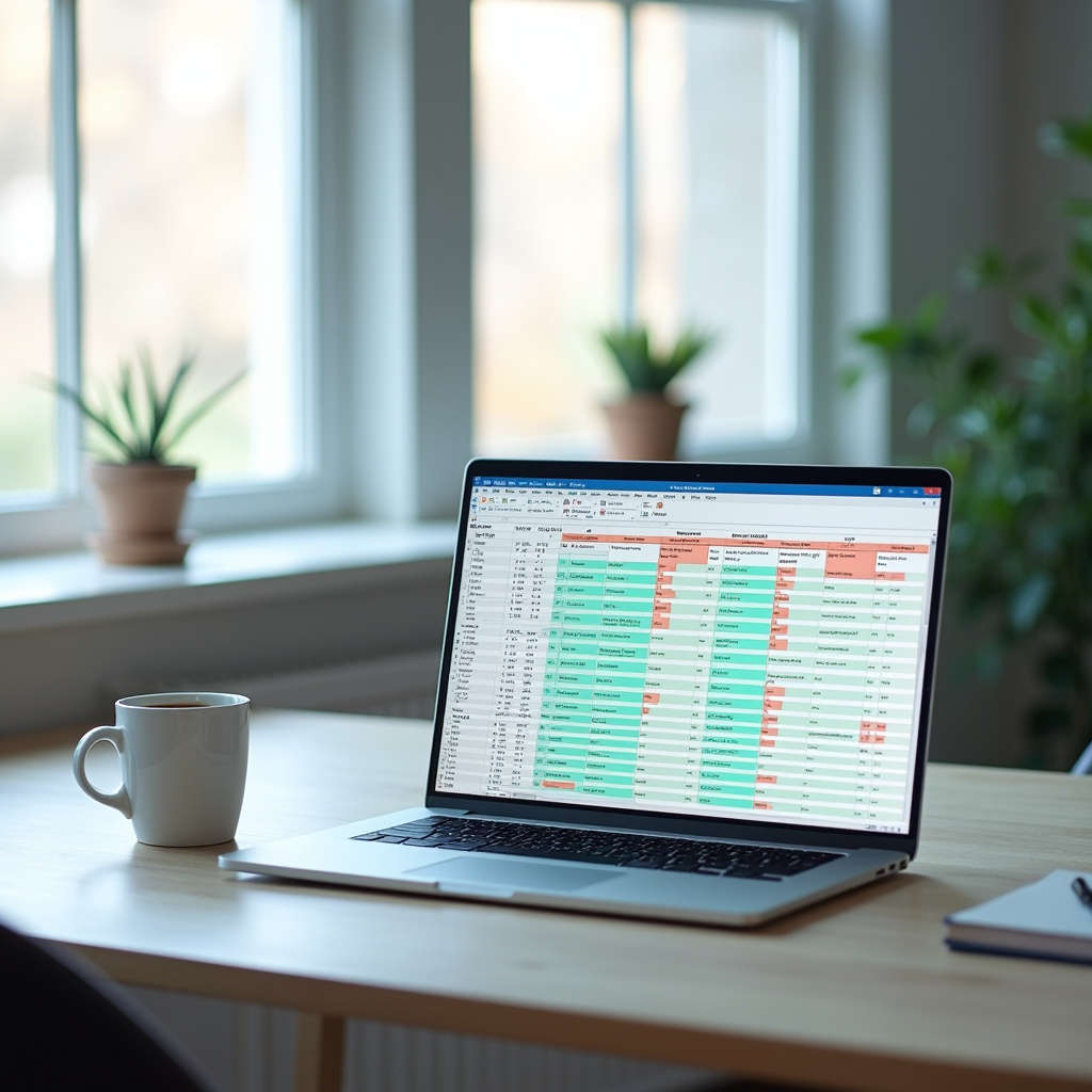 ioBudget on a laptop in a bright home office